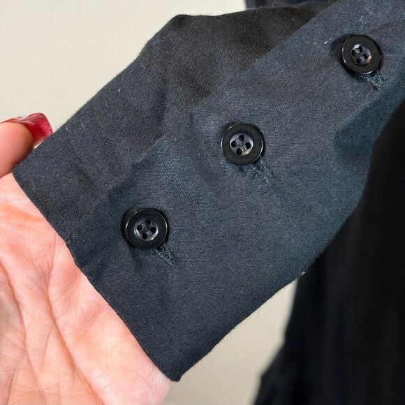 NWT Skingraft Modern Goth Dark Cottagecore Tiered Frill Long Sleeve Smock Dress - Picture 4 of 15